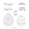 Excellent Eggs Cling Stamp Set (English)