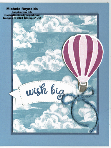 Hot air balloon wishes in the clouds watermark
