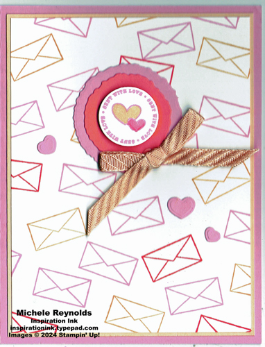 Sending love pink envelope flurry watermark