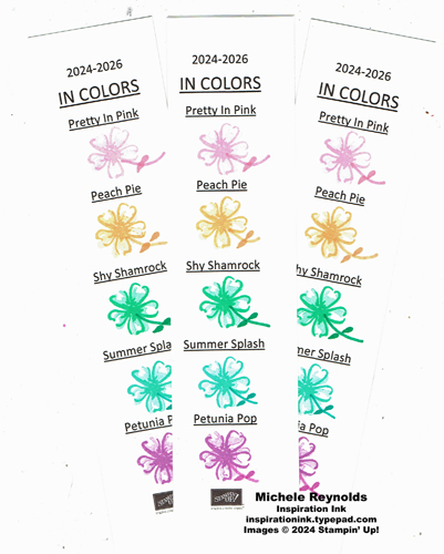 Flowers of beauty in color bookmarks watermark