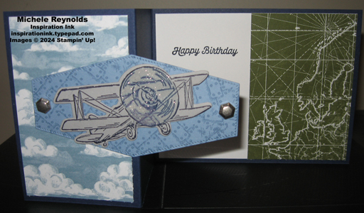 Adventurous sky fun fold birthday plane