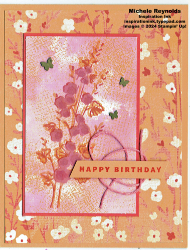 Flowers of beauty peach flower birthday watermark