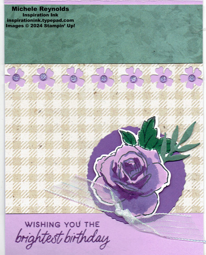 Layers of beauty circle framed purple rose watermark