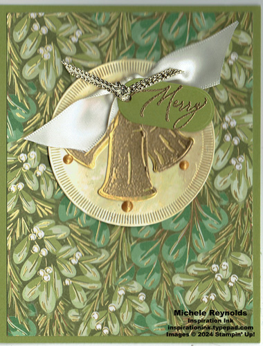 Golden greenery merry bells watermark