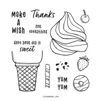 Ice Cream Swirl Photopolymer Stamp Set (English)