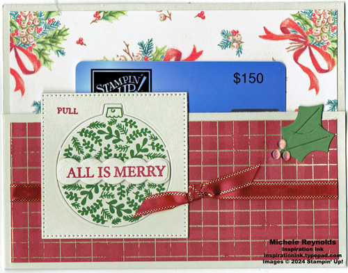 Hang an ornament gift card holder watermark