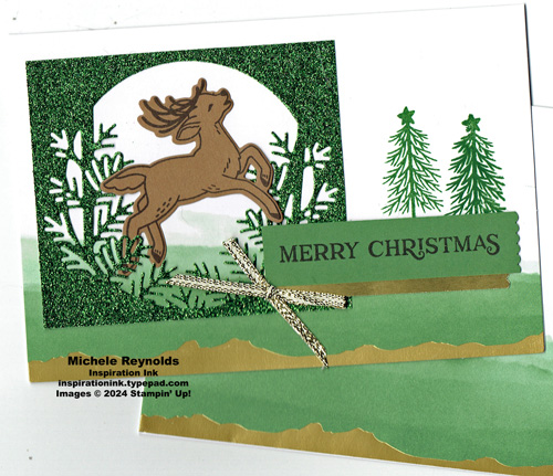 Reindeer fun leaping deer watermark
