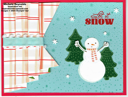 Snowy wonder curtained window view watermark Snowy wonder curtained window view watermark