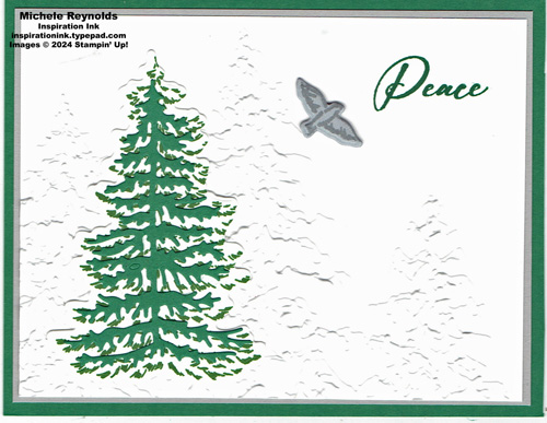 Frosted forest evergreen peace watermark