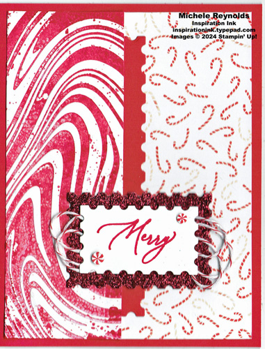 Greetings of the season merry peppermint swirl watermark