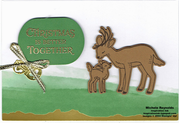 Reindeer fun golden christmas together watermark
