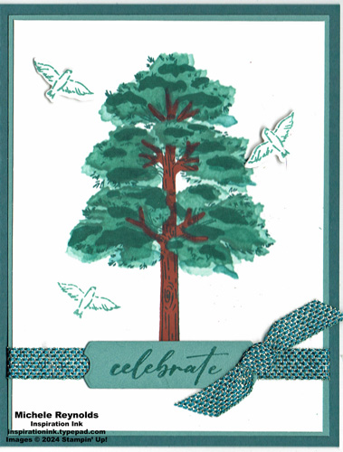 Frosted forest celebration tree watermark