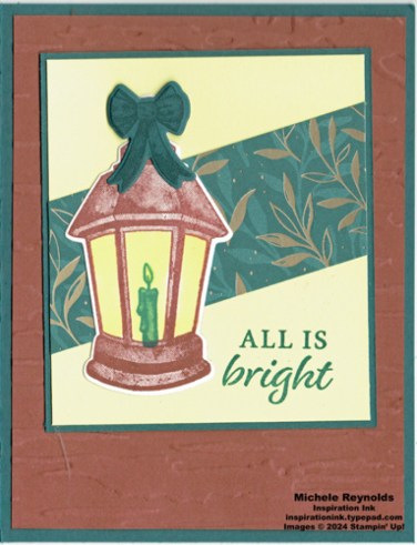 Light the year bright copper lantern watermark