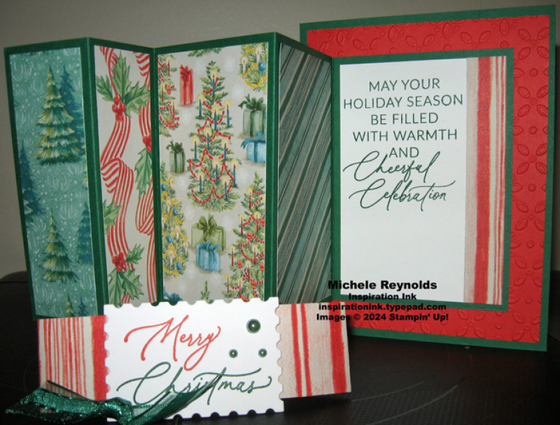 Greetings of the season accordion fun fold open