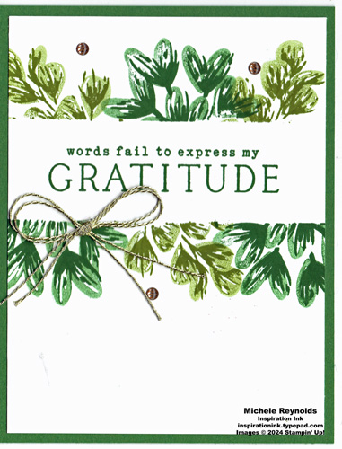 Golden greenery masked gratitude watermark