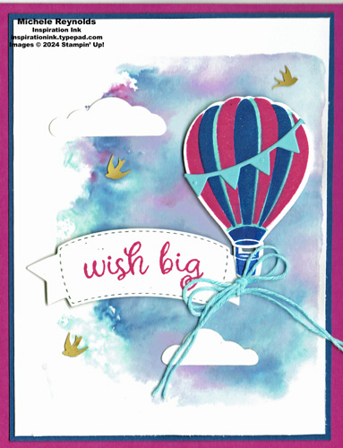 Hot air balloon sunset flight watermark