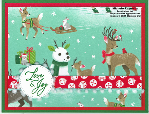 Greetings of the season love & joy scene watermark