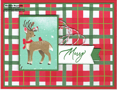 Greetings of the season merry plaid watermark