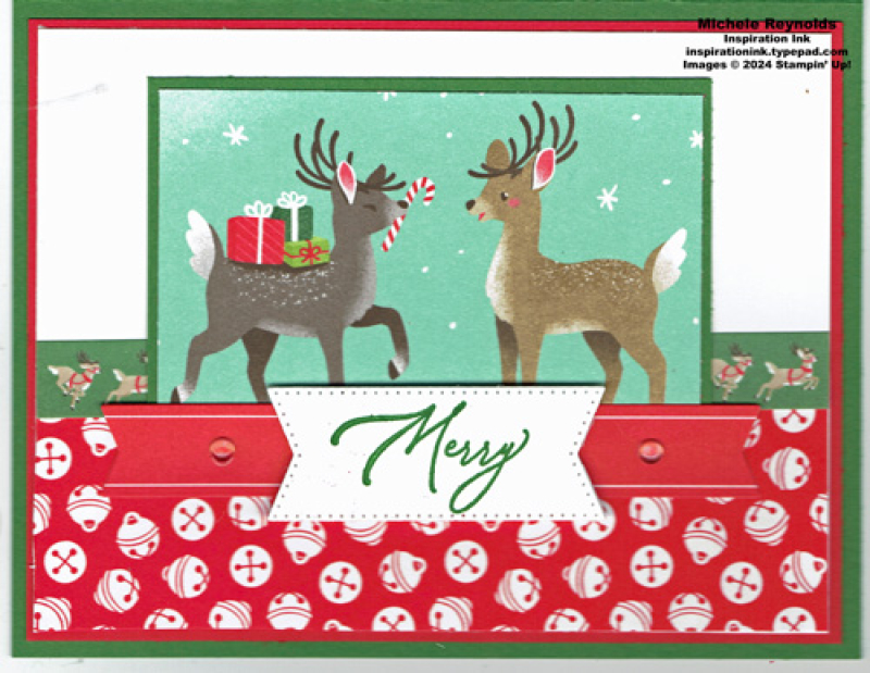 Greetings of the season merry deer watermark