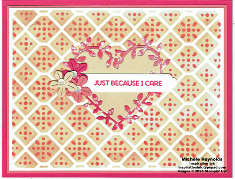 Heart shaped lattice heart watermark