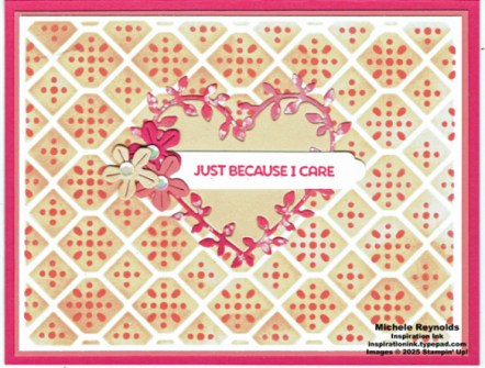 Heart shaped lattice heart watermark