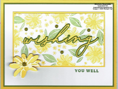 Delightful wishes yellow flower get well watermark