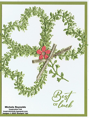 Heart shaped clover luck watermark