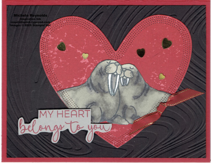 Hearts & hugs walrus love watermark