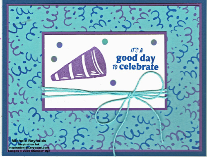 Day to celebrate megaphone and confetti watermark