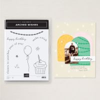 Arched Wishes Cling Stamp Set (English)