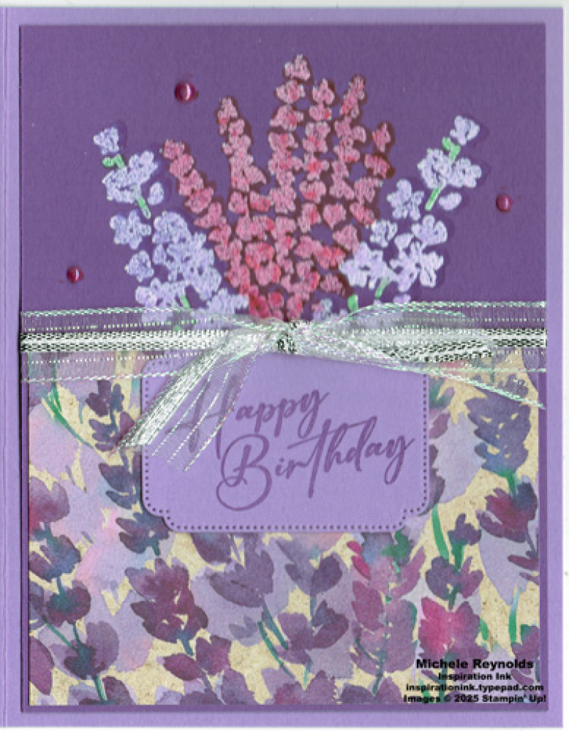 Painted lavender painted flowers birthday watermark