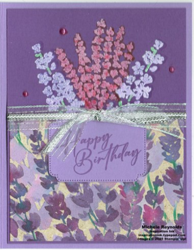 Painted lavender painted flowers birthday watermark