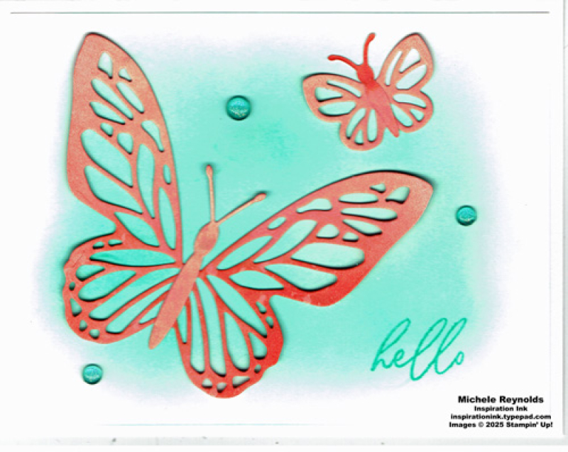 Beautiful butterflies simple hello watermark
