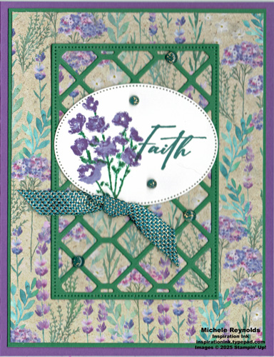 Painted lavender faith bouquet watermark