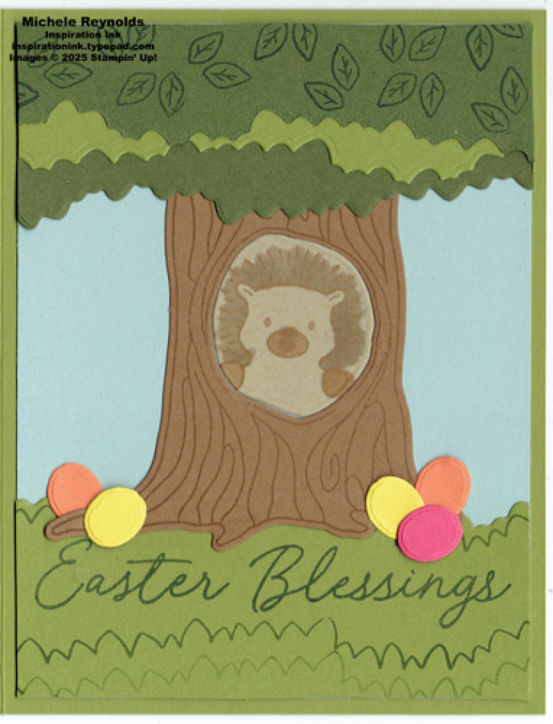 Peekaboo forest easter hedgehog watermark