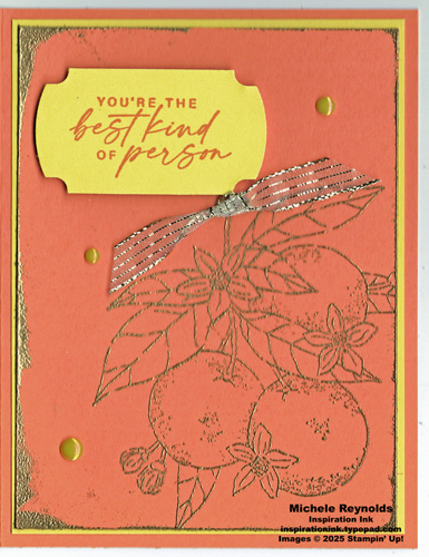 Citrus blooms golden oranges watermark