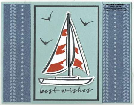 Sunrise sailing fun fold wishes boat watermark