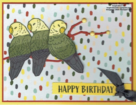 Feathered fun party parakeets watermark