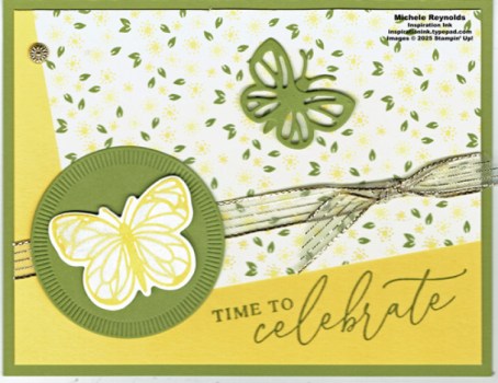 Beautiful butterflies tilted celebration watermark