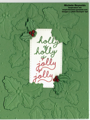 Jolly holly popping holly leaves watermark