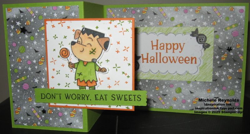 Spooky halloween fun fold frankie