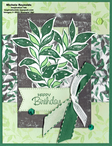 Textured notes framed summery greenery watermark