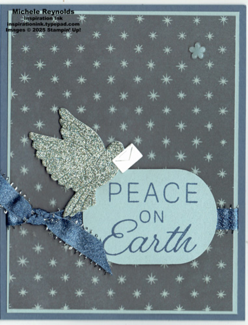 Peace on earth cloud shimmer dove watermark