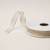 Gold Striped 3/8" (1 Cm) Mesh Ribbon [ 165599 ]